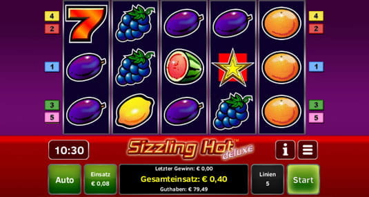 Sizzling Hot mobil im Stargames Casino